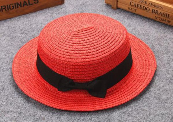 

beanies girls kids bowknot hat bowler beach sun protect caps baby summer accessories sweet bonnet toddler pography props femme #t1p