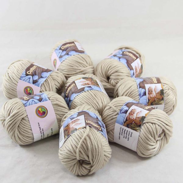 

sale 8 ball x 50g super soft pure cotton yarn chunky shawl hand knitting women's scarves shawls crocheting 422-10-8 aran, Black;white