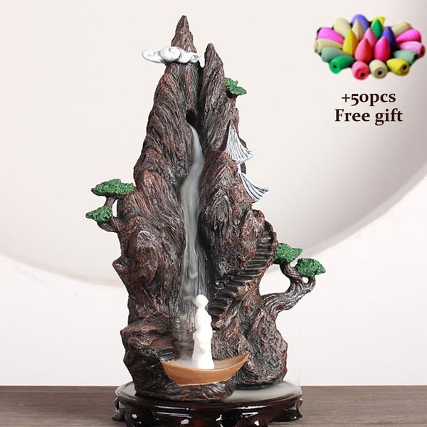 

fragrance lamps 50 pcs backflow incense cone burner novel holder reflux has rich aroma
