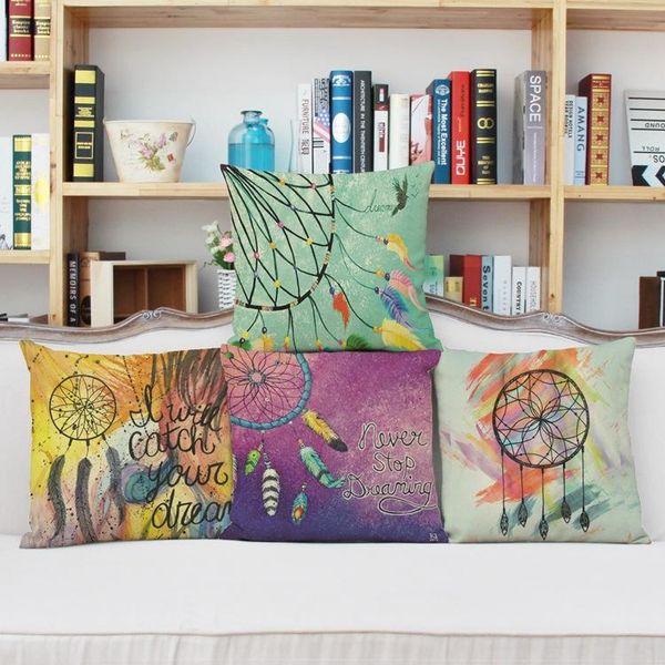 

nordic lucky feather linen couch pillow model home siesta cushion cover core cases decor cushion/decorative