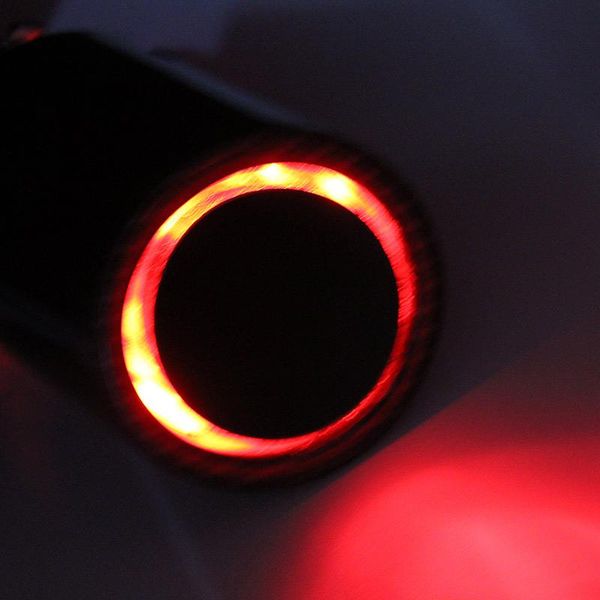 

manifold & parts car exhaust pipe tip carbon fiber luminous tail throat inlet hose mufflers turbo whistle refitting sound