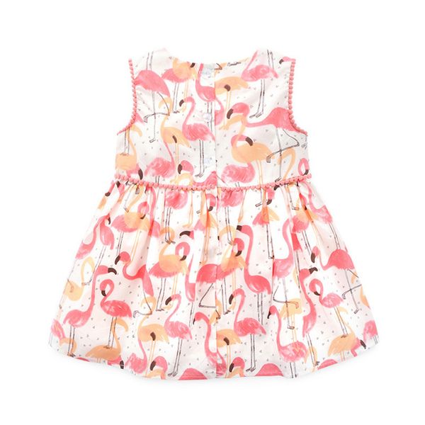 

ins girl's skirt flamingo print children's fairy skirt cute dress batch, Red;yellow