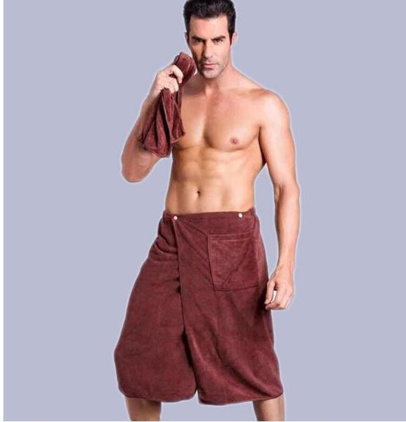 

towel fashion man wearable magic mircofiber bath with pocket soft swimming beach blanket 70*140cm