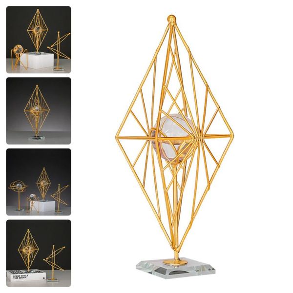 

1pc nordic style crystal decor deskiron craft novelty items