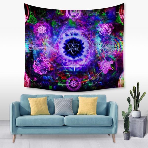 

tapestries 2021 mandala polyester square tapestry wall hanging carpet throw yoga mat for home bedroom decoration