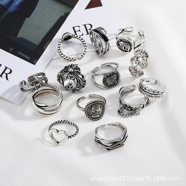 

ring non fading thai silver open chain korean style
