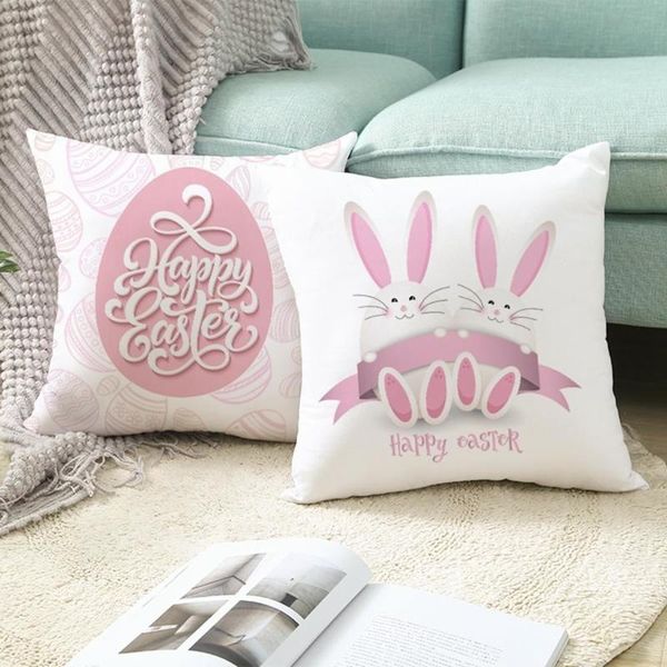 

cushion/decorative pillow happy easter decoration for home eggs pillowcase party supplies favor gift