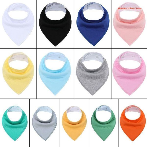 

bibs & burp cloths 6 pcs/set baby toddlers pure color infant soft cotton waterproof triangle saliva towel 39xf