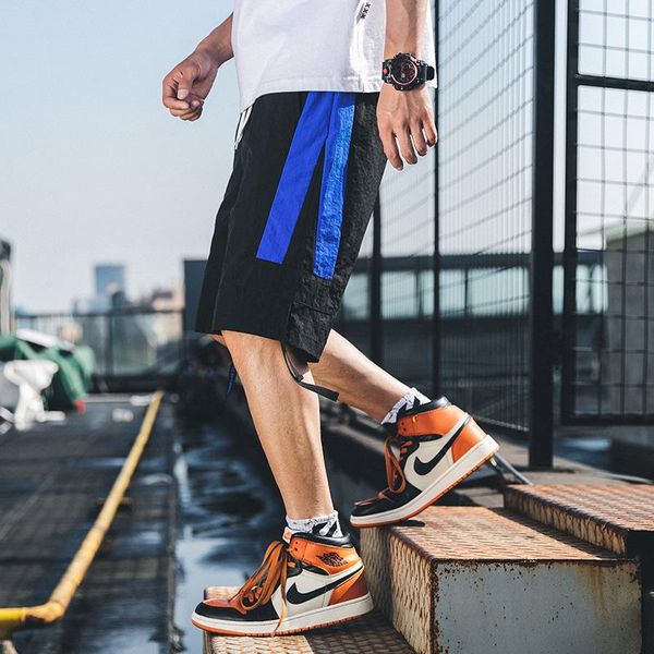 

men's shorts ribbon casual male solid color large size 2021 summer fashion bermuda mens beach sweatpants, White;black