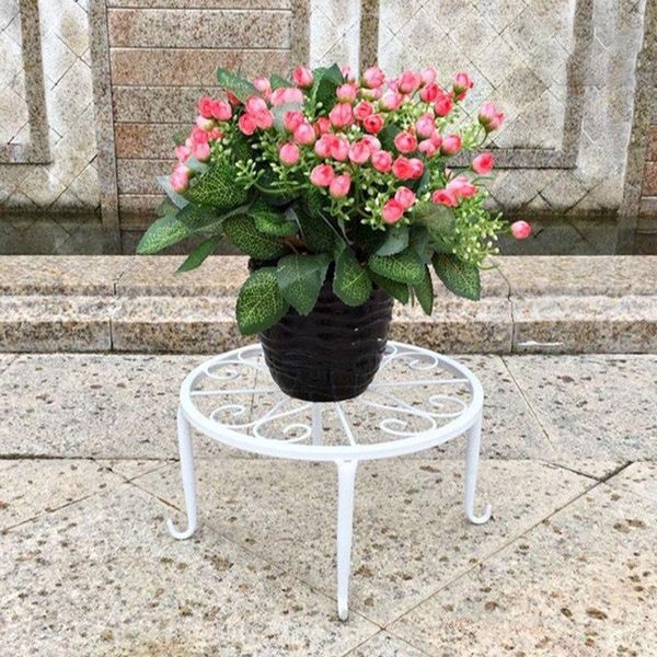 

single layer plant holder durable flower indoor rustproof iron balcony yard potted stand decorative shelf for garden other home decor