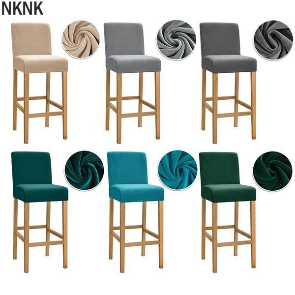 

velvet fabric chair covers seat slipcover el banquet dining housse de chaise armchair 1/2/4/6 stretch bar
