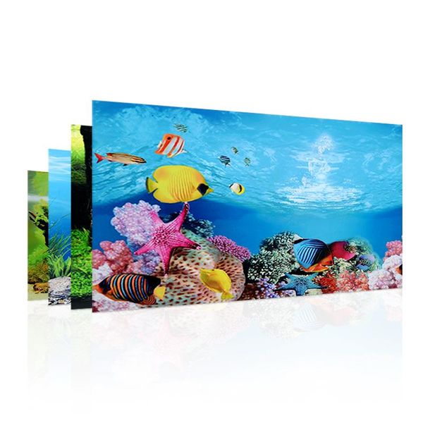 

double sided aquarium background poster decoration ocean decorative wall for fish tank decorations