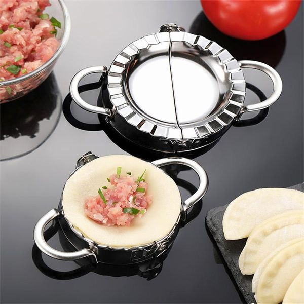 

2pcs dumpling mold mould stainless steel manual dough presser maker cutter tools lazy must-ravioli kitchen gadgets baking & pastry