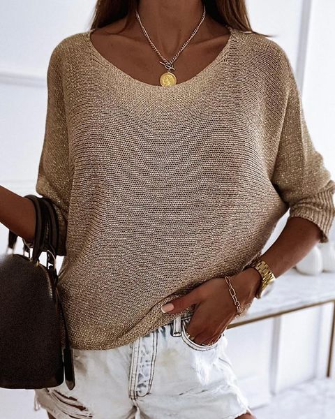 

women's sweaters sweater women tied detail cutout back batwing sleeve pullover, White;black