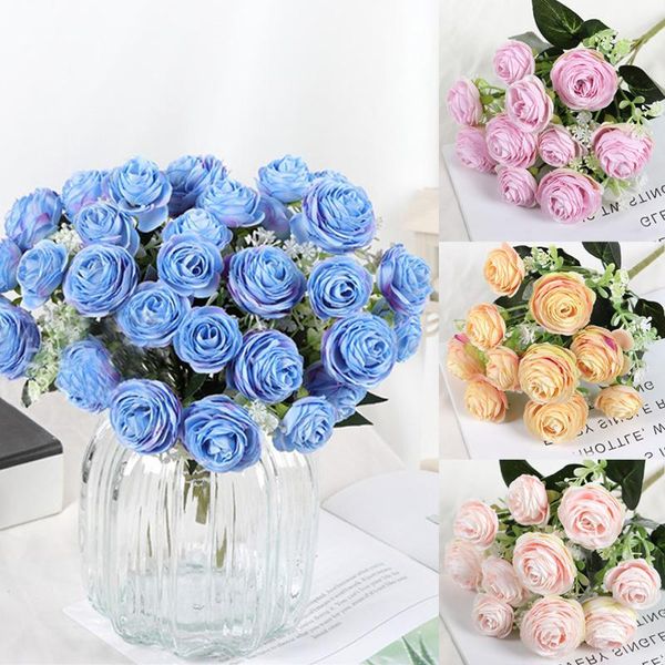 

heads artificial silk rose peony flowers bouquet tea buds for diy home livin g roomparty wedding decor indoor decorative & wreaths