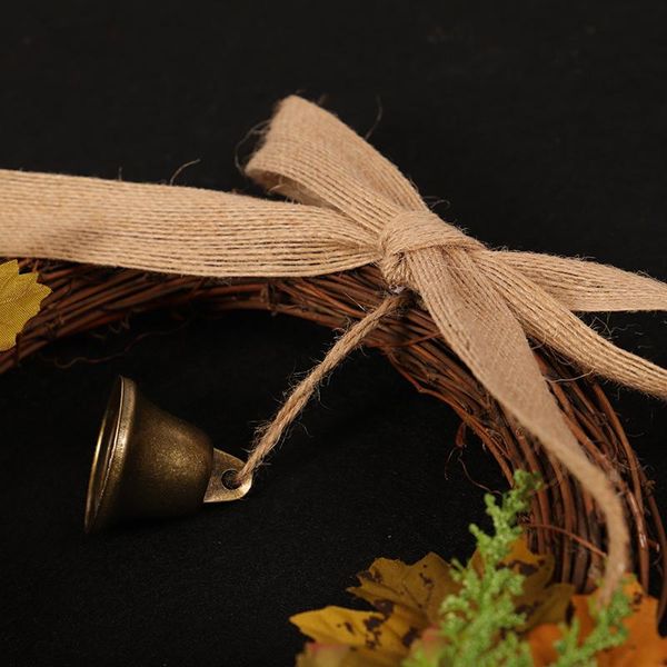 

30/40cm artificial pumpkin wreath autumn harvest front door garland thanksgiving decoration halloween home supplies decorative ob objects &