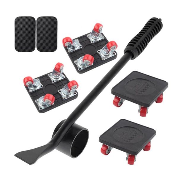 

professional hand tool sets 5pcs/set furniture transport lifter set mover wheel bar roller device household heavy stuffs moving tools