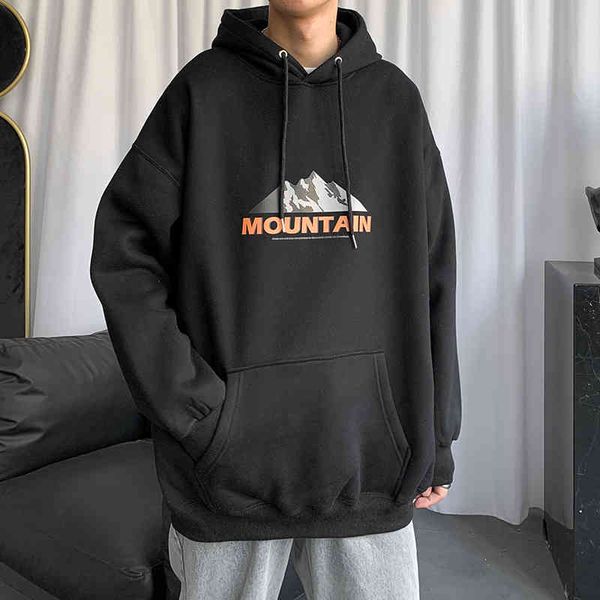 

men's hoodies & sweatshirts "hoodie oversized male 5xl mountain printed harajuku hoodies oversize for casual man in hood xxxxtenta, Black