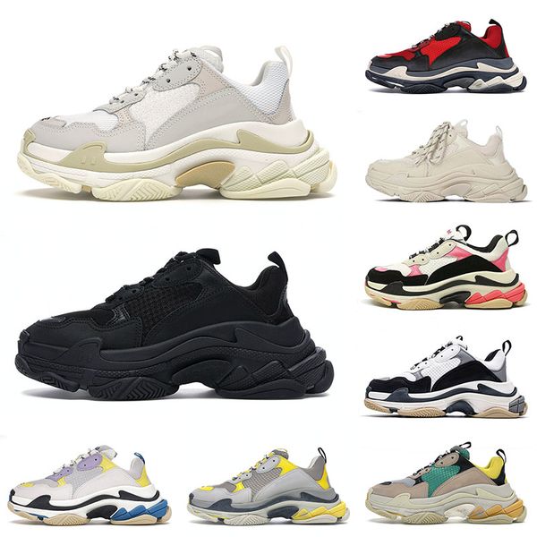 Crystal Bottom Triple S Scarpe da corsa Uomo Casual Donna All White Black Outdoor Hotsale Original Sports Platform sneakers Paris 17 FW Top quality Luxurys Designers