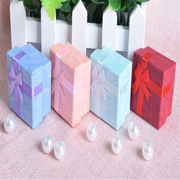 

square packing for women's jewelry earrings ring box, Black;white