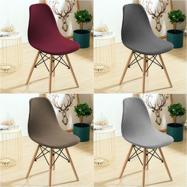 

chair covers 1/2/4pc geometric shell stretch spandex seat slipcover house de chaise kitchen bar el dining chairs