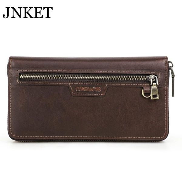 

retro men's cow leather wallet multi-card card holder large capacity clutch bag wallets, Red;black