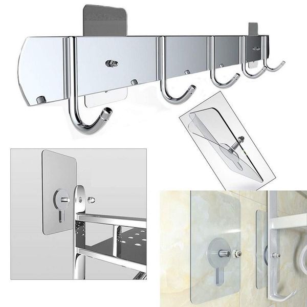 

hooks & rails acrylic no-punching self-adhesive strong sticker for bathroom hanging hook