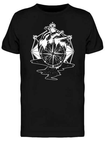 

Traveling Heart Tee Men's -Image by Shutterstock, White;black