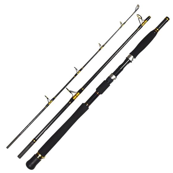 

2.1m fishing rod 3 sections ceramic guide ring carbon fiber boat pesca travel ultra light rods