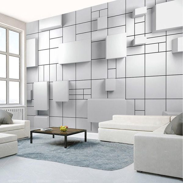 

wallpapers custom any size mural wallpaper 3d geometric brick wall fresco abstract creative living room tv sofa art papers home decor