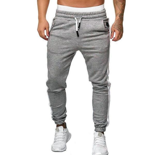 

men's pants men joggers sweatpants sport long trousers tracksuit fitness workout gym bodybuilding pantaloni, Black