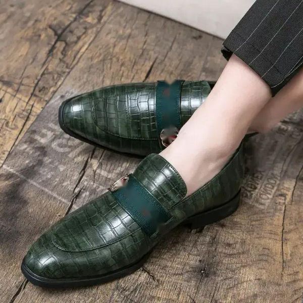 

men shoes pu leather fashion dress classic comfortable spring autumn slip on simplicity round toe outdoors concise casual business shoes 202, Black