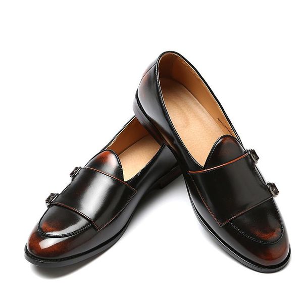

dress shoes price men loafers exquisite leather for man business elegant fashion men's flats big size 37-48, Black