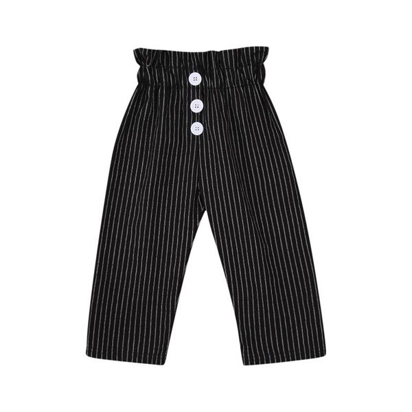 

wallarenear 2-7years toddler baby girl fashion wide leg pant striped elastic waist loose full length pants trousers, Blue