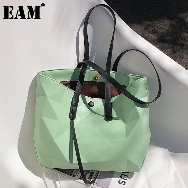 

[eam] women brief large capacity handbag pu leather personality all-match crossbody shoulder bag fashion tide 2021 18a2885 bags