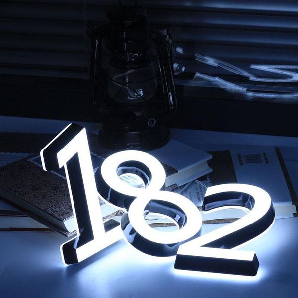 

mini house numbers 0-9 abc acrylic 3d modern customs door plates stainless steel letter sign plate address number for other hardware