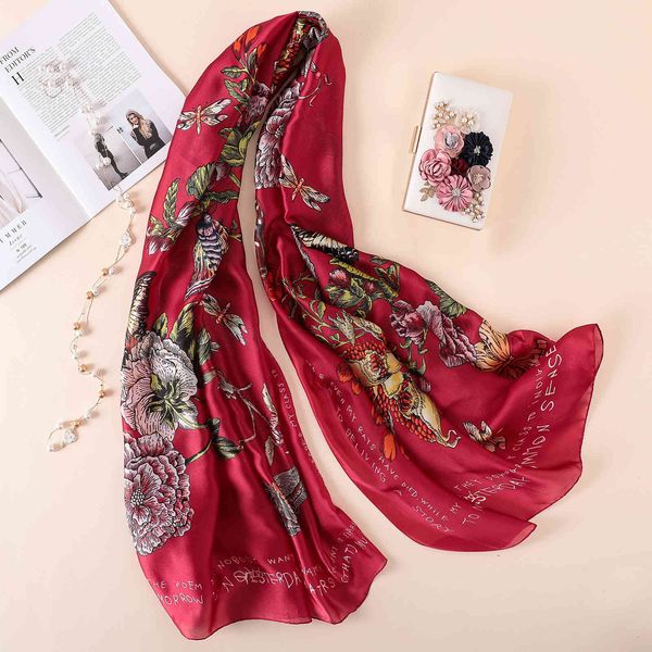 

new women's shawl dual purpose summer scarf hangzhou silk beach towel versatile printing, Blue;gray