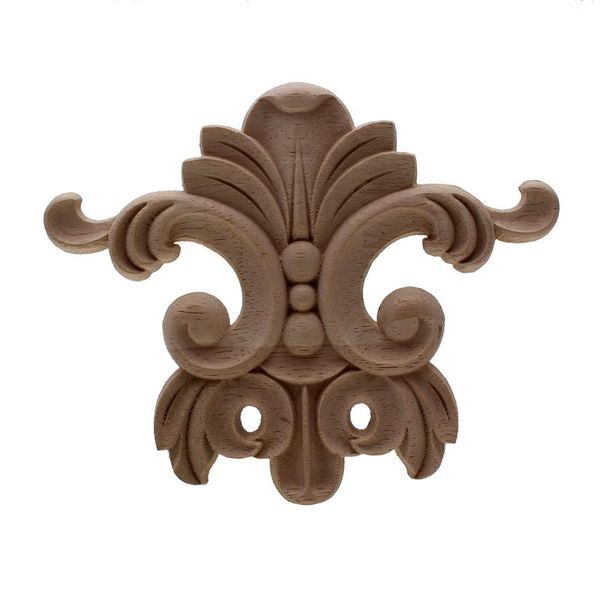 

decorative objects & figurines vzlx vintage unpainted wood carved corner onlay applique frame for home furniture wall cabinet door decoratio