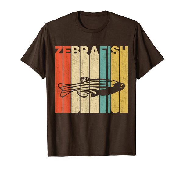 

vintage retro zebrafish silhouette t-shirt, White;black