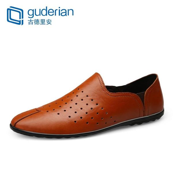 

dress shoes summer men hollow out casual formal breathable mens oxford genuine leather schoenen mannen, Black