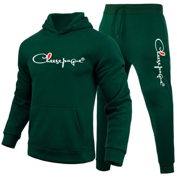 

new solid color casual brand male tracksuit sets spring autumn men's hoodies + pants two-piece trendy sportswear pullover hoody, Gray