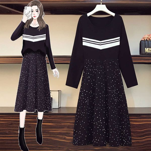 

casual dresses dress women clothes product early spring korean large wo w20w, Black;gray
