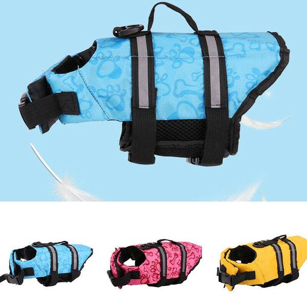 

dog apparel 1pc safety pet vests swimwear cat swimming preserver s/m/l