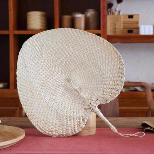 

handmade natural palm hand fan party bridal wedding decor gift straw wicker summer vintage baby mosquito repellent manual fans favor