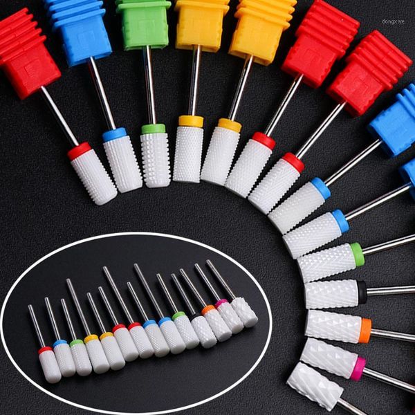 

1pc ceramic nail drill bits cleaning milling cutters files electric machine drills professional remover tool manicure lyzp01-051, Silver