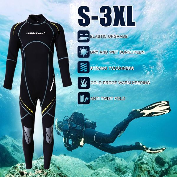 

swim wear neoprene wetsuit 3mm scuba diving thermal winter warm wetsuits full suit swimming surfing kayaking black clothing