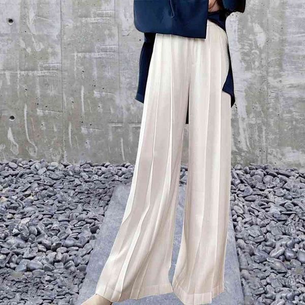

women's pants & capris europe and the united states summer fashion pleated design loose mopping long wide leg pants jeld, Black;white