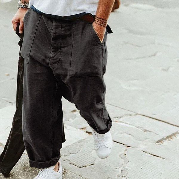 

men's pants casual loose 2021 autumn fashion male hip hop baggy harem trousers men joggers harajuku sweatpant, Black
