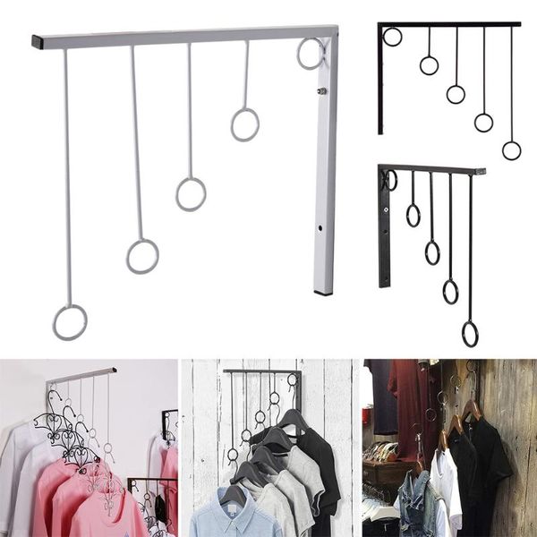 

wall mounted garment racks 5 ring hanger clothing organizers display stand hg99 hangers &