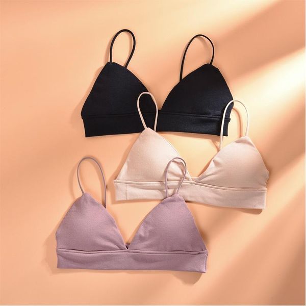 

women's tanks & camis summer women bra french triangle tube seamless bras camisole wireless backless lingerie bralette, White